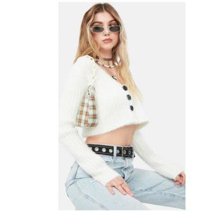 BDG White V-Neck Sweater